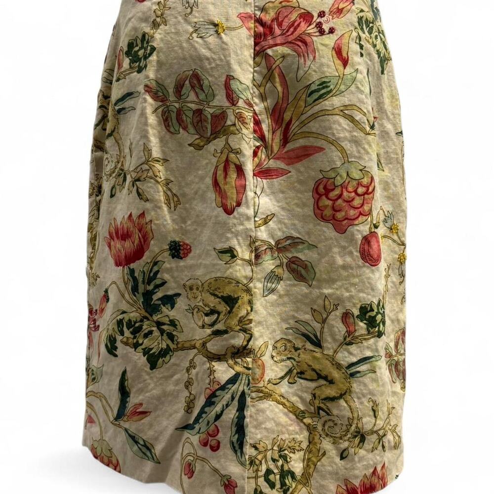 Cream linen midi skirt - Picture 3 of 6